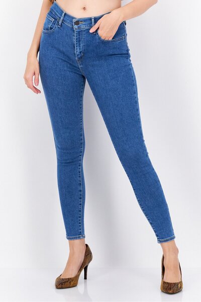 Levi's جينز نسائي ضيق للغاية قابل دنيم، أزرق
