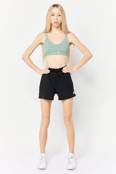 adidas Women Sportswear Fit Brand Logo Training Shorts, Black