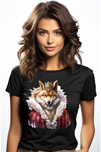 StoryGift Romania Tricou Femei cu un vulpoi in haine regale, importanta, nobi...