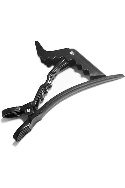 LA PERLA TECH Crocodile hair section clips with non-slip grip for home, parlor and salon use, set of 6 pieces