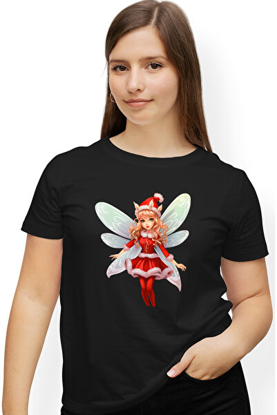 StoryGift Romania Tricou Femei cu o fata frumusica in costum de craciunita, i...