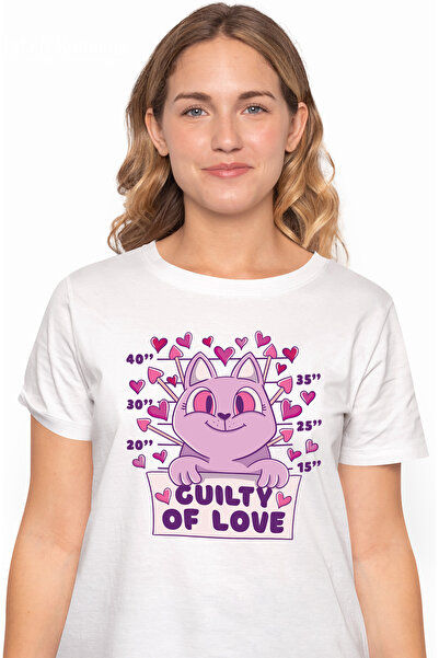 StoryGift Romania Tricou Femei Cu Pisica Arestata Text In Engleza Gulty Of lo...