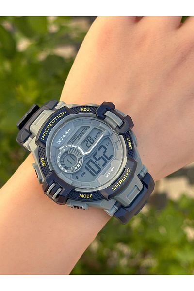 Jaga Digital 2 Years Warranty Alarm+Stopwatch+Light and Calendar 5 Atm Young Sports Men's Wristwatch Jg022