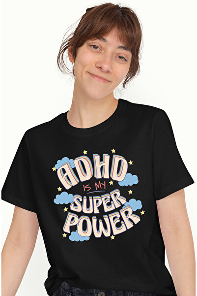 StoryGift Romania Tricou Femei Cu Text In Engleza Adhd Is My Super Power, Diz...