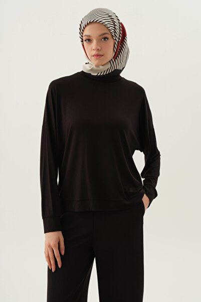 Tuğba Önü Garnili Sweat - Siyah