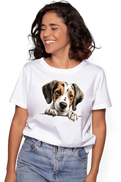 StoryGift Romania Tricou Femei cu un catelus care are nevoie de ingrijire, il...