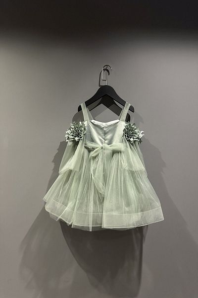 HAUSEkids 4-8 ani Milla Flowers Rochie de seara pentru fete-verde menta