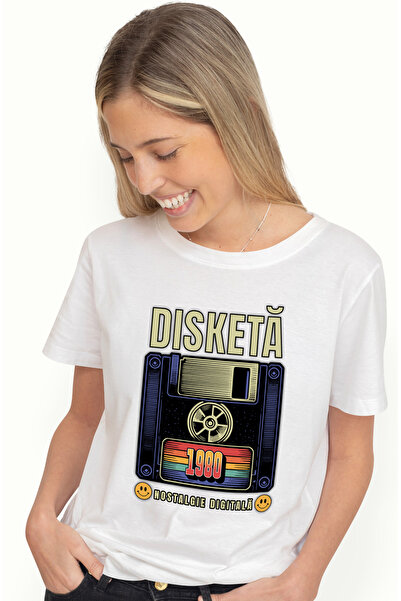 StoryGift Romania Tricou Femei Aparat vintige muzica Disketă. Nostalgie digit...