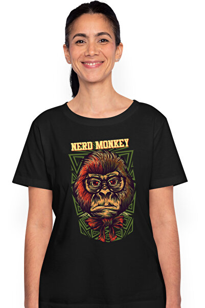 StoryGift Romania Tricou Femei Cu Gorila Maimuta CU Parul aranjat In Costum C...