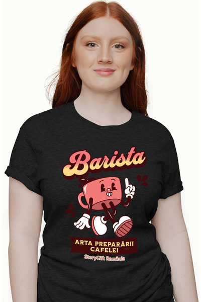 StoryGift Romania Tricou Femei Barista Arta Prepararii Cafelei energie dimine...