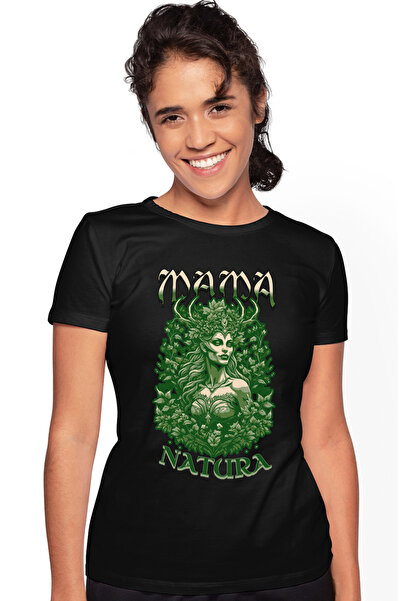 StoryGift Romania Tricou Femei mama natura femeie cu coroana de plante cu imp...