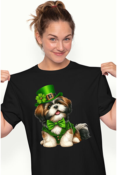 StoryGift Romania Tricou Femei cu un catelus blanos vesel, ilustratie, poarta...