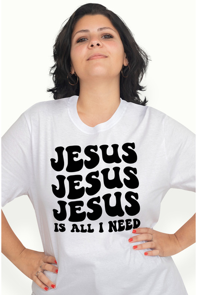 StoryGift Romania Tricou Femei cu mesajul "Jesus is all I need" - Iisus este ...