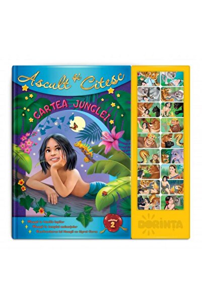 Editura Dorinta Carte cu sunete. Ascut si citesc: Cartea Junglei. Volumul 2