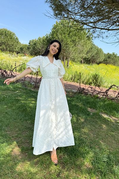 Seda Yalçın Atelier Floral Belt Detailed Princess Brode Dress