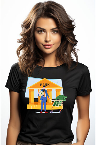 StoryGift Romania Tricou Femei Cu Banca, Financiar, Bani, Costum, Carut, Mult...