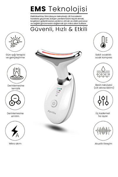 Aprilla Şarjlı Ems Yüz ve Boyun Cilt Bakım Cihazı AFM-2821
