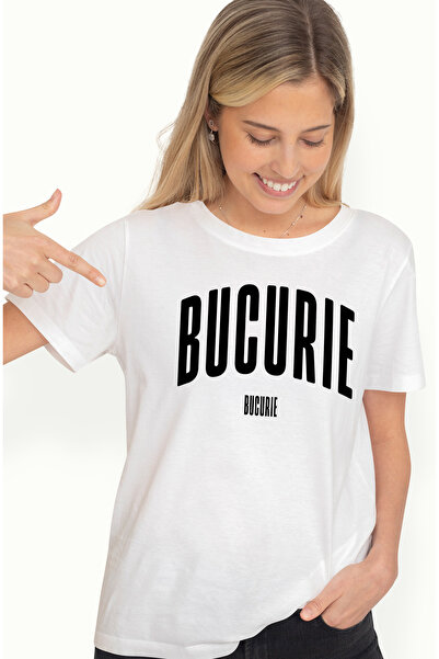 StoryGift Romania Tricou Femei Cuvantul Bucurie, Motivational, Self Help, Int...