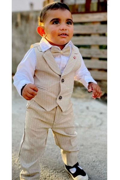 Mc Emirix Kids Wear Vest Suit Striped