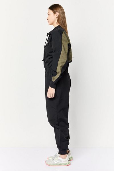 Reebok Women Sportswear Fit Long Sleeves Outdoor Jumpsuit, Black