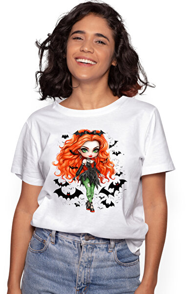 StoryGift Romania Tricou Femei cu o fata roscata, ilustratie, vrajitoare, Hal...