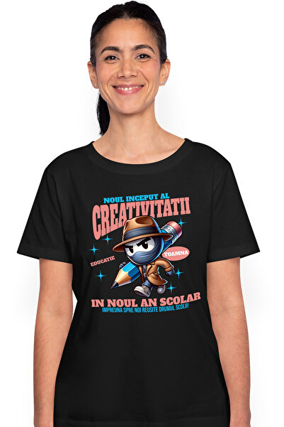 StoryGift Romania Tricou Femei noul inceput al creativitatii-in noul an scola...
