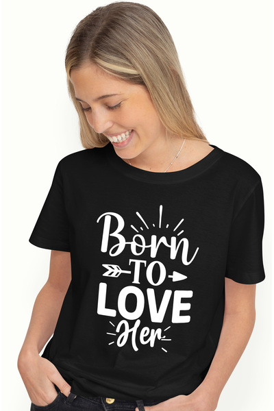 StoryGift Romania Tricou Femei pentru un indragostit cu mesajul "Born to love...