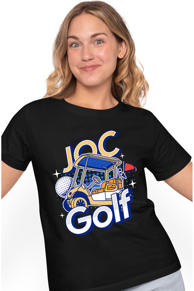 StoryGift Romania Tricou Femei Masina mica pentru golf, minge si crosa, iubit...