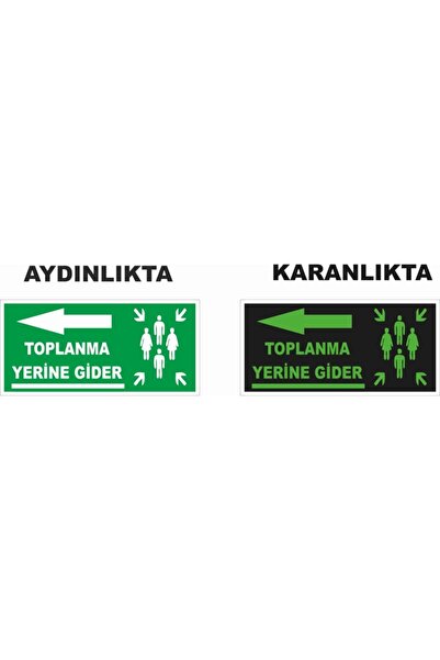 ünalgrup Acil Toplanma Alanına Gider Sol Fosforlu Levha