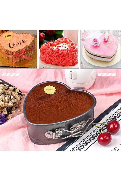 PUFO Hearty metal baking tray in heart shape, with removable base, 24 cm