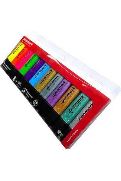 penmark Highlighter Neon-Silvery 12 Colors Pack