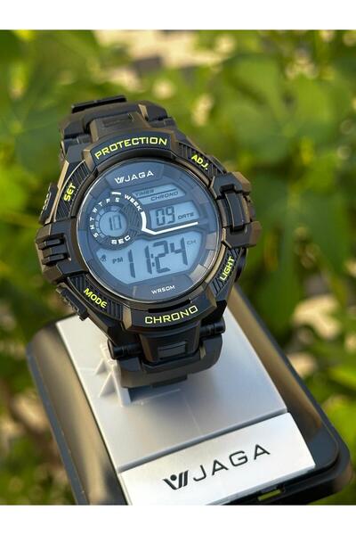 Jaga Digital 2 Years Warranty Alarm+Stopwatch+Light and Calendar 5 Atm Young Sports Men's Wristwatch Jg023