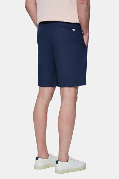 UCLA PALISADES Lacivert Keten Düz Standard Fit Erkek Şort