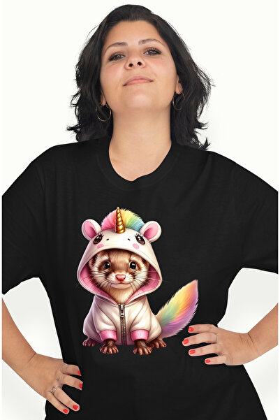 StoryGift Romania Tricou Femei cu o nevastuica deghizata in unicorn, ilustrat...