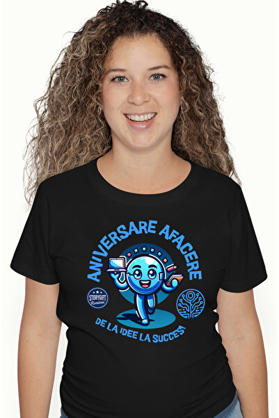 StoryGift Romania Tricou Femei Aniversare Afacere De la idee la succes, Antre...