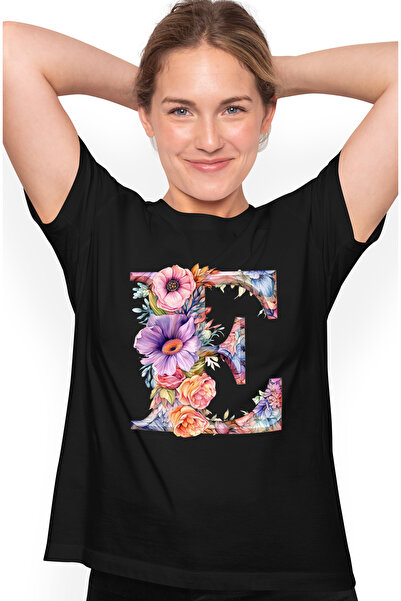 StoryGift Romania Tricou Femei cu litera "E", ilustratie, pentru copii, scoal...