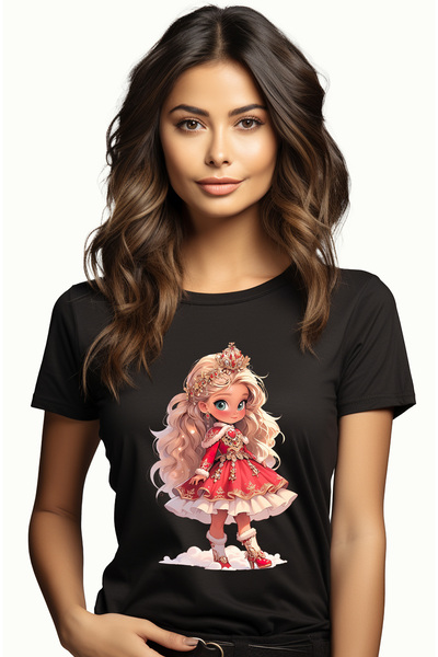 StoryGift Romania Tricou Femei cu o fetita dragalasa cu coronita, ilustratie,...