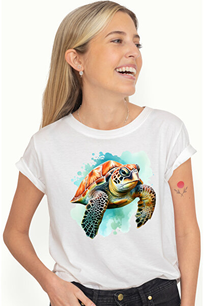 StoryGift Romania Tricou Femei cu o broasca testoasa furioasa, ilustratie, incet, miscari lente, a WHT_XL