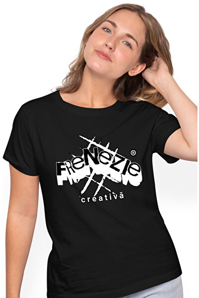 StoryGift Romania Tricou Femei arta abstracta text frenezie creativă cu impri...
