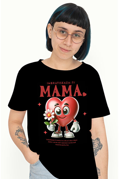 StoryGift Romania Tricou Femei Imbratisare-mama, cea mai buna mama familie cu...
