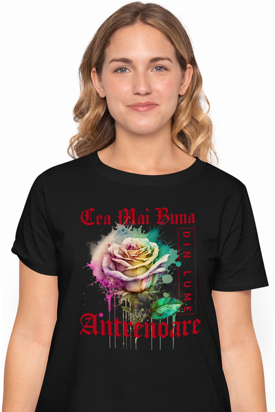 StoryGift Romania Tricou Femei Cu Textul Cea Mai Buna Antrenoare, Din Lume, F...