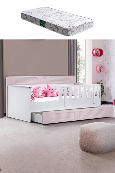 Setay Yavrulu Karyola, Flora Yavrulu Montessori Karyola - Pembe + 1 Adet Comf...