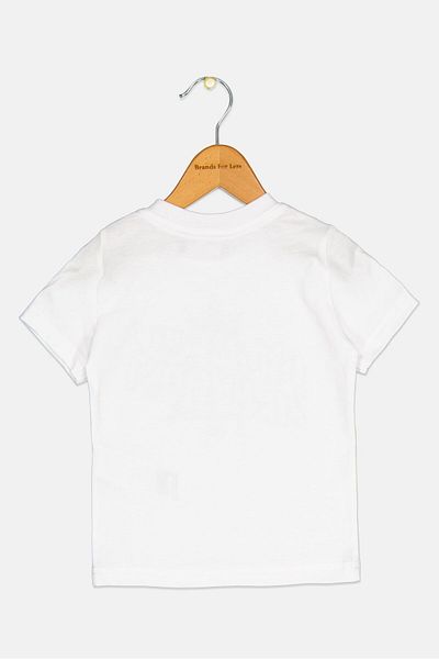DSquared2 Toddlers Boy Crew Neck Short Sleeve Graphic Print T-shirt, White