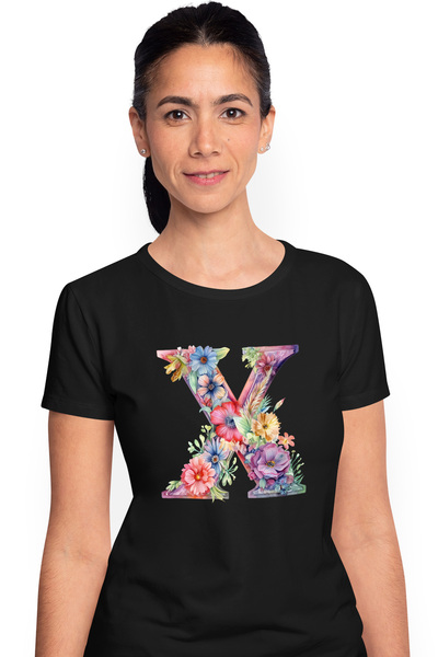 StoryGift Romania Tricou Femei cu litera "X", ilustratie, pentru copii, scoal...
