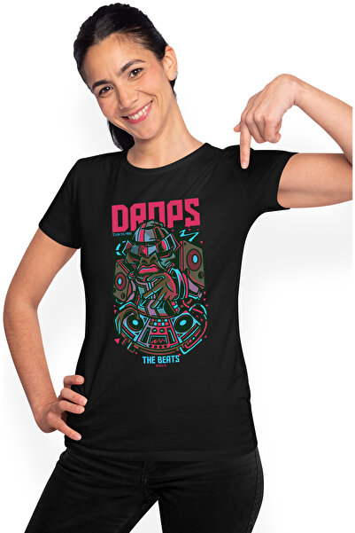 StoryGift Romania Tricou Femei Cu Portret Barbat DJ, Petrecere, Muzica Mixata...