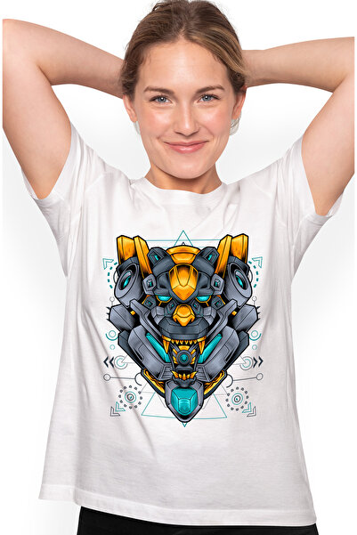 StoryGift Romania Tricou Femei Cu Cap De Leopard, Animal, Mecha, Robot, SF, Cyber, Multicolor cu WHT_L