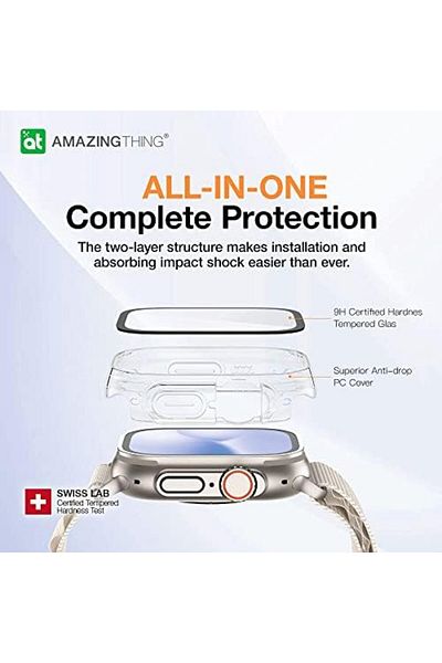 Amazingthing Marsix Case For Watch Ultra 49mm (Transparent)