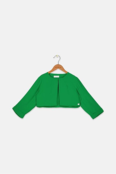 Byblos Kid Girls Crew Neck Long Sleeves Basic Top, Green