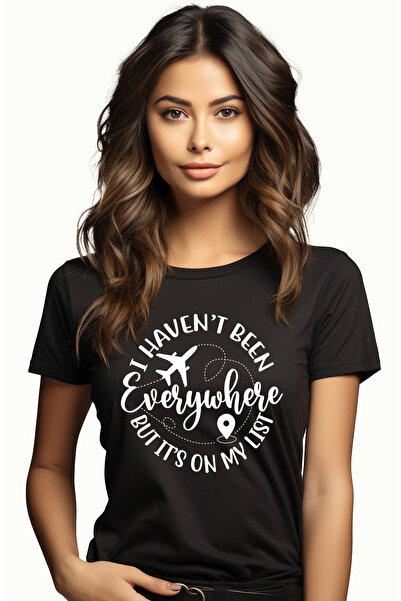 StoryGift Romania Tricou Femei cu avion si mesajul "I haven't been everywhere...