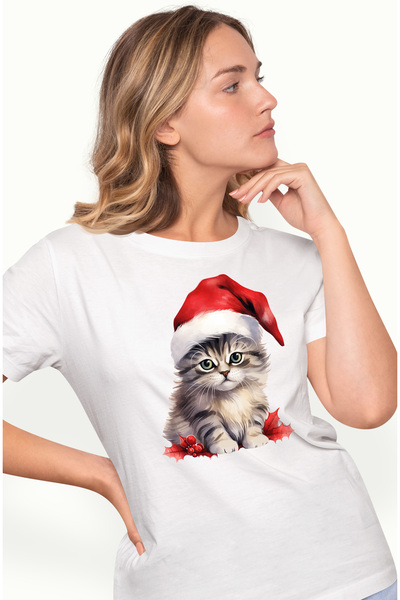 StoryGift Romania Tricou Femei cu o pisicuta serioasa, ilustratie, caciula de...